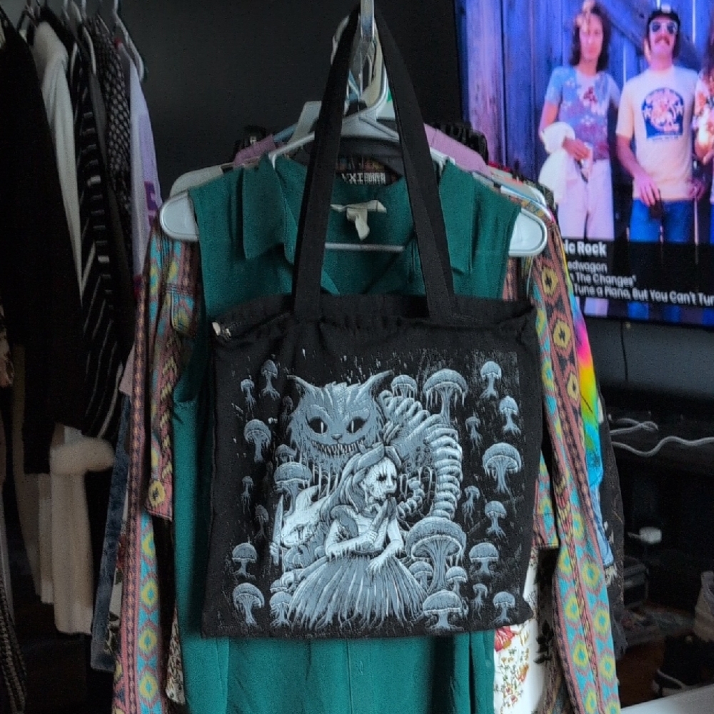 Vampire Freaks Tote Bag with Twisted Alice Design